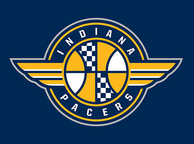 NBA | Indiana Pacers Primary Logo Redesign indiana pacers indiana pacers rebrand indiana pacers redesign nba