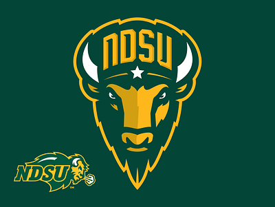 NCAA | North Dakota State University Bison Logo Redesign ncaa ndsu redesign north dakota state university