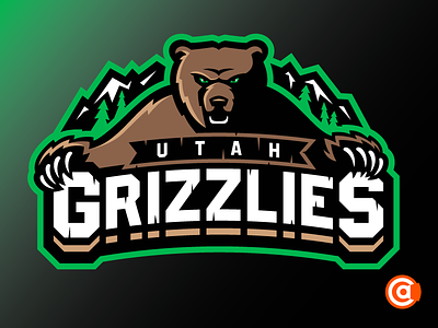 ECHL | Utah Grizzlies Primary Logo Rebrand echl utah grizzlies rebrand utah grizzlies redesign
