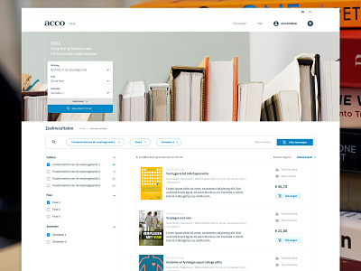 Acco Book search books clean filters metadata minimalistic search tags ui ux uxdesign