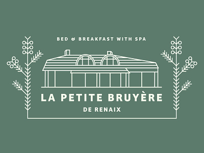 La Petite Bruyère Logo bed and breakfast branding flower house illustration line logo logodesign nature plants
