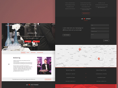 Event crew website contact dark form hero homepage icons line map menu red ui website