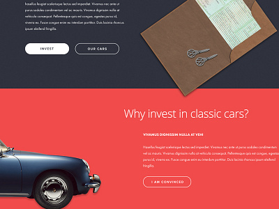 Classic cars website car classic color flat photography typography ui ux webdesign