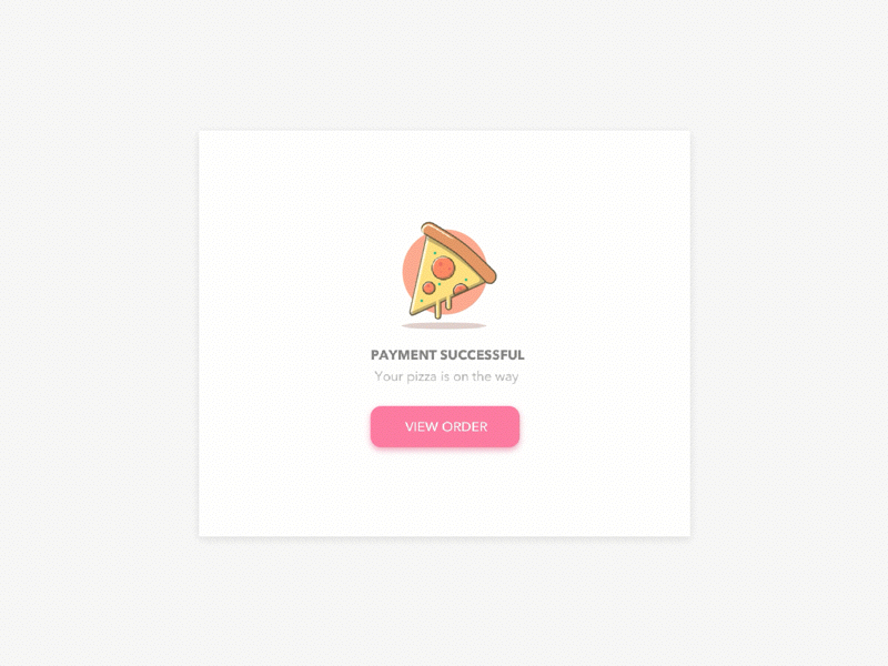 Payment Successful illustration modal notification payment pizza pop up principle successful