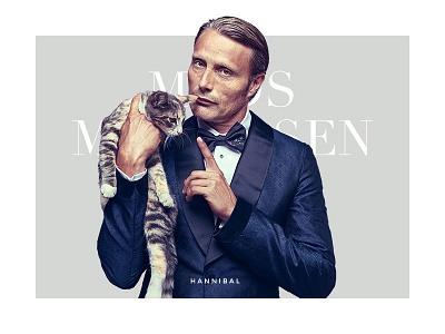 Mads Mikkelsen actor hannibal mads mikkelsen minimalistic portrait series tv typography