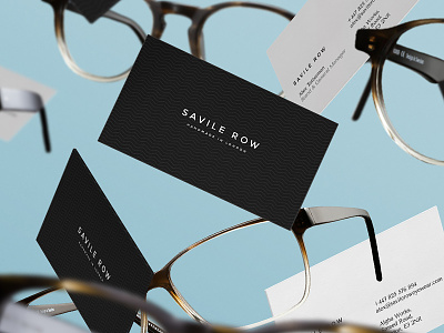 Savile Row Cards business cards eyewear gravity handmade identity london savile row
