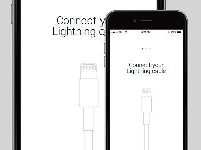 Lightning Cable cable instructions ios iphone lightning minimalistic ui white