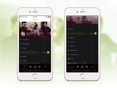 Spotify mobile ios iphone mobile music player playlist song spotify