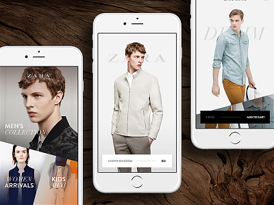 ZARA #2 ecommerce flat ios iphone ljubljana minimalistic mobile slovenia store ui ux zara