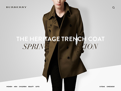 Burberry burberry fashion flat layout macbook minimalistic modern wear web website