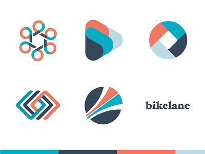 Bikelane Logo branding identity logo