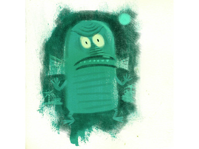 The Creature acrylic paint creature illustration monster photoshop