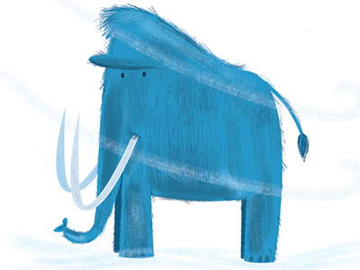 Woolly mammoth cartoon childrensbook illustraion illustrator photoshop wool