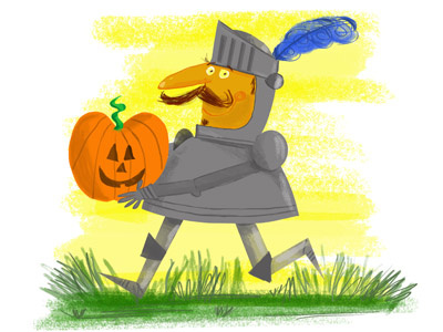 Knight Jack-o-lantern cartoon childrens book halloween jack o lantern knight photoshop pumpkin