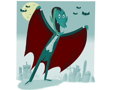 Countdown childrensbook count dracula halloween illustrator monster photoshop