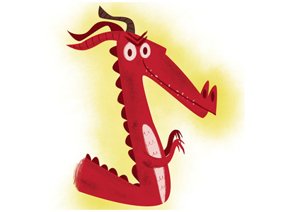 Dragon In Red dragon illustrator photoshop