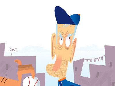The Hook baseball humor illustration illustrator sports vector