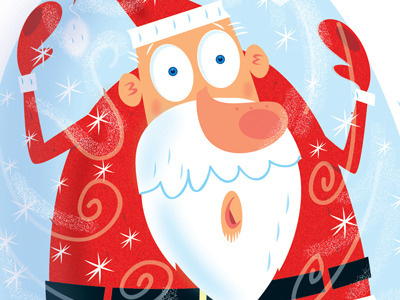 Santa holidays humor illustration santa vector