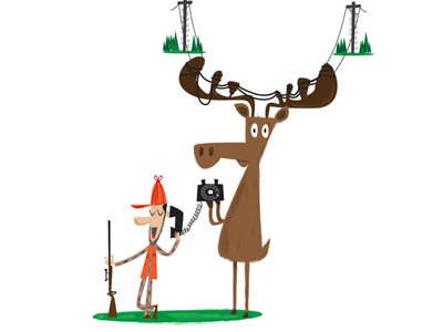 Moose business businessmagazine hunter illustration moose phone photoshop telephone telephonepoloe