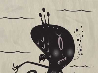 Seamonkey3 humor illustration monster vector