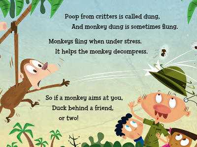 Monkey poop books children book humor humorous illustration