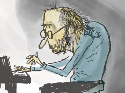 The Piano Player2 drawing illustration line photoshop