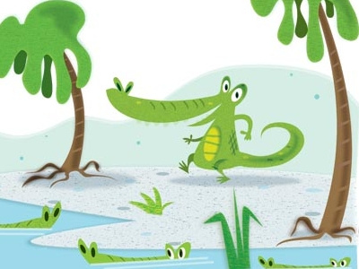 Gator animals cartoon gator humor illustration illustrator vector