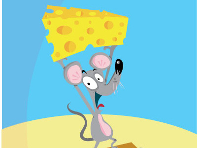 Mouse Cheese animals cartoon humor illustration illustrator mouse vector
