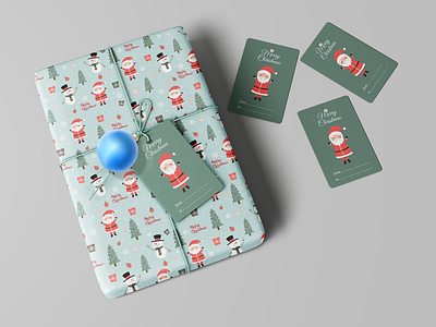Wrapping Paper For Christmas Gifts brand christmas gift ice man illustration illustrator merry christmas merry xmas modern new santaclaus vector wrapping paper xmas