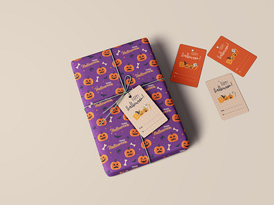 Halloween gift wrapping paper