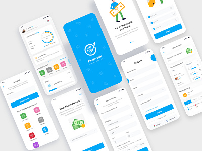 FinoTrack- Personal Financial App app branding design financial flat interface mobile mobile app modern new ui ux