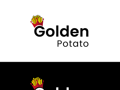 golden potato adobe app brand crown crown logo design dribbble flat gold indesign logo logo design logotype modern new news photoshop shot trend vector