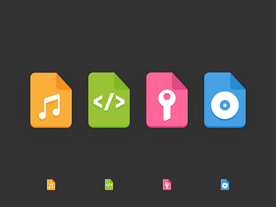 File Extensions Icons (Part 2) access extension flat icons image music web