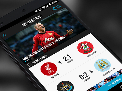 Sports App Dashboard PSD app dashboard flat freebie mobile news psd score sport video