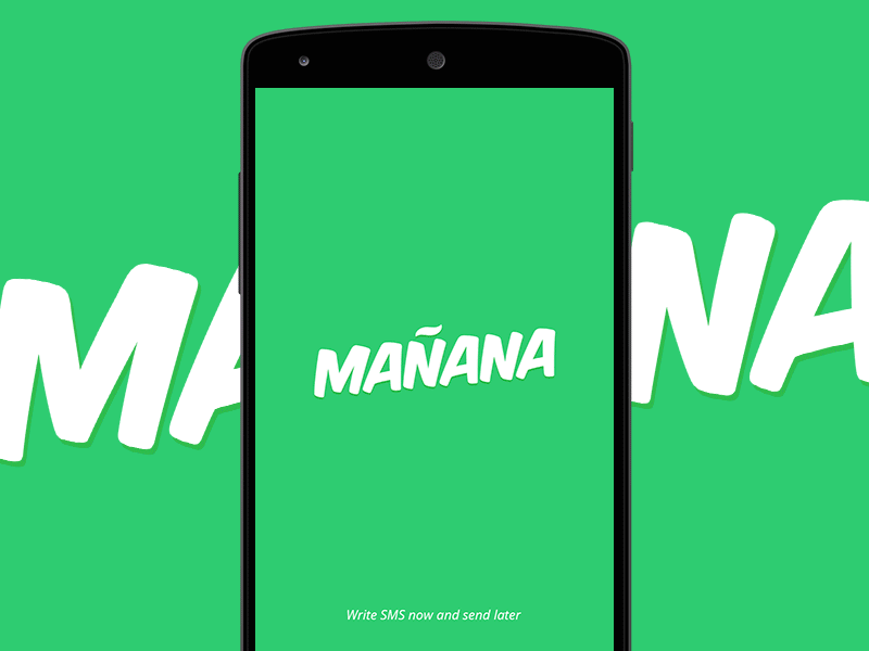 Manana Screens (WIP) android app clean contacts flat gif material design messages mobile screens ui