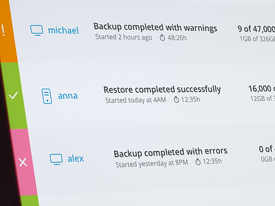 Backup Log Table backup data flat light log table ui