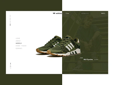 Ecommerce shoes adidas design ecommerce illustration nmd online shoes typography ui ux vector web