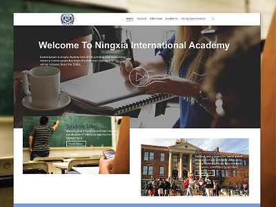 School Website clean minimal school typography ui ux website