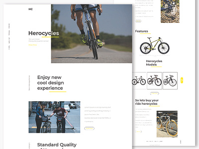 cycle website design clean herocycle landing page minimal typography ui ux website