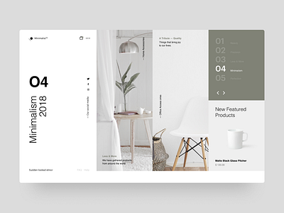 Typography UI — Project 5 furniture layout minimal simple typography ui uidesign uiwebdesign userinterface web white space