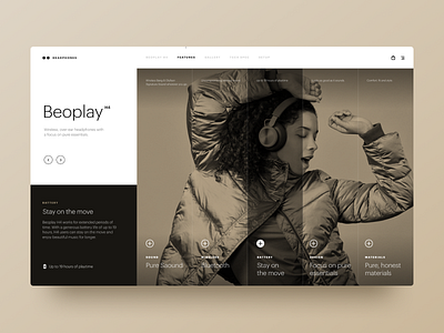 Typography UI — Project 6 design headphones interface layout page typography ui uidesign uiwebdesign userinterface web