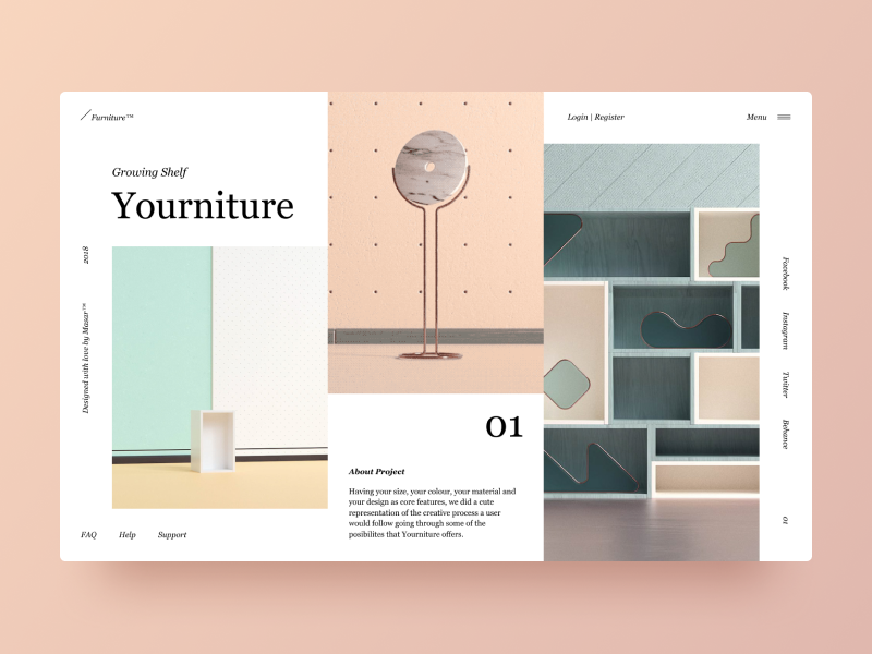 Typography UI — Project 31 ux designer minimalistic minimal clean web design website webpage webdesign page landing page interface uiwebdesign userinterface uidesign design web typography layout ui