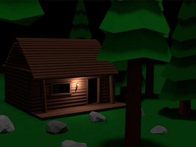 Lonsome nights models 3d low poly
