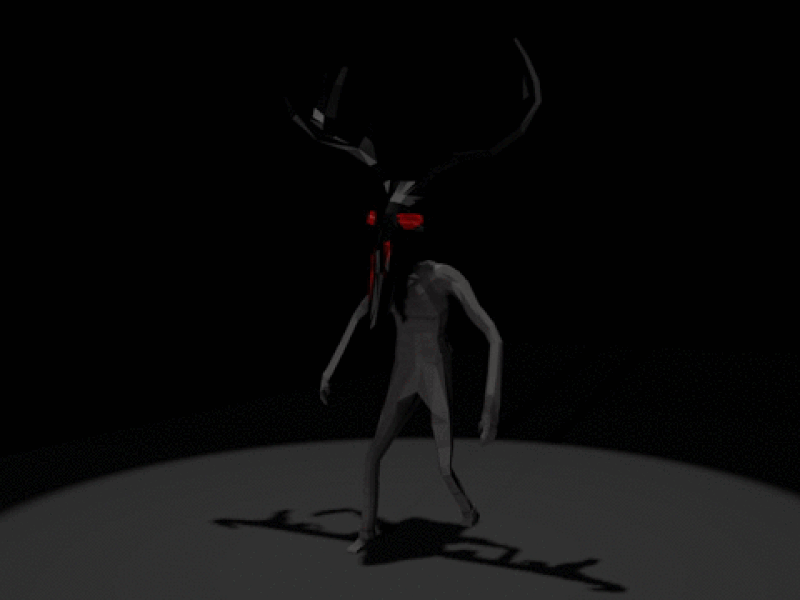 Deer Man 3d low poly