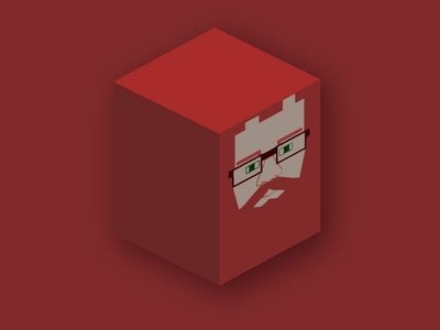 Square Head Icon 3d illustration logo