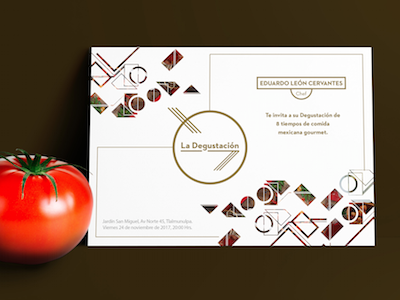 Flyer "La Degustación" branding chef diseño