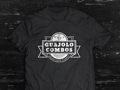 Playera Guajolocombos, desayunos guapos. branding design t shirt.