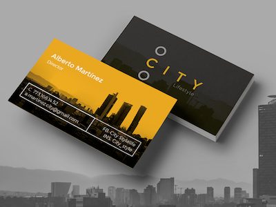 Tarjetas de Presentación City Lifestyle branding card marketing print publicidad publicity