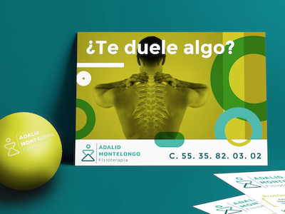 Flyer Branding Adalid Montelongo Fisioterapia branding card flyer marketing print publicidad publicity