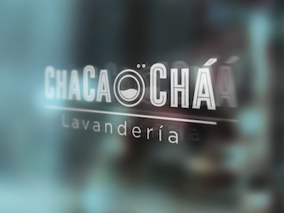 ChaCa Chá Lavandería Logo blue branding design laundry logo méxico service tula
